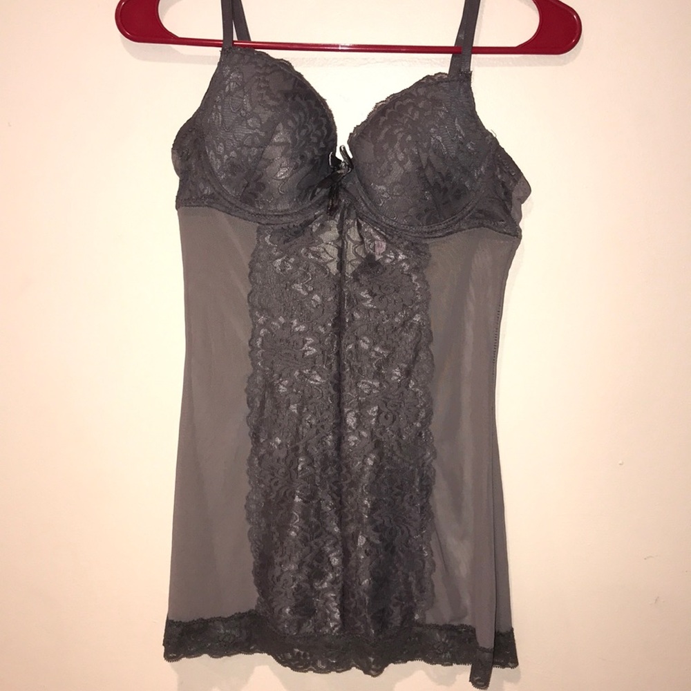 Grey baby doll lingerie